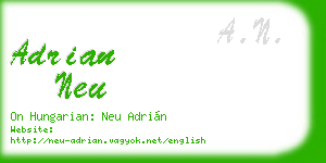 adrian neu business card