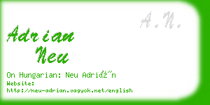adrian neu business card